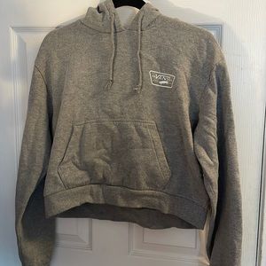 VANS GRAY CROPPED SWEATSHIRT